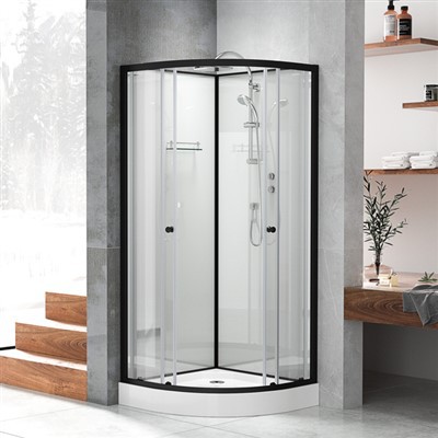 럭셔리 레인폴 헤드 C6052B가 있는 곡선형 슬라이딩 샤워 캐빈